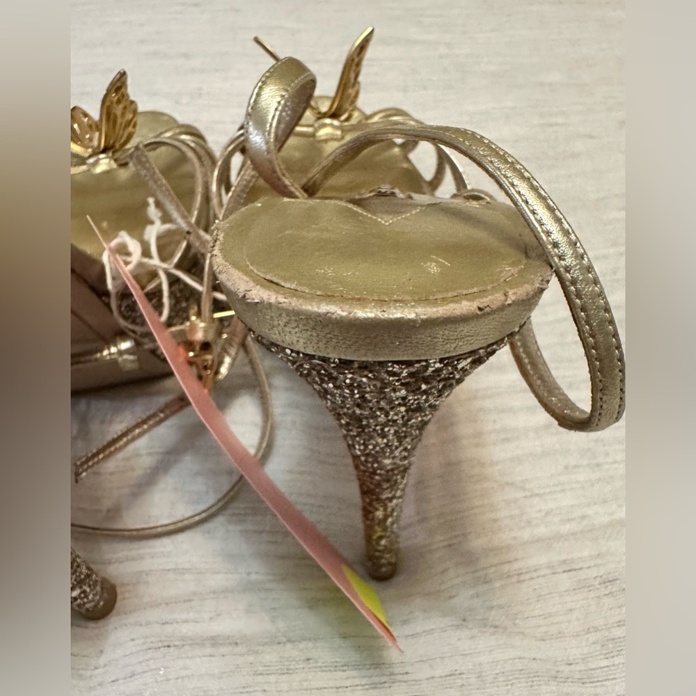 Sophia Webster Mariposa Leather & Glitter Butterfly Platforms - Picture 5 of 13